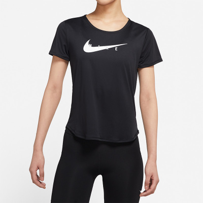耐克女子排汗透气跑步短袖T恤