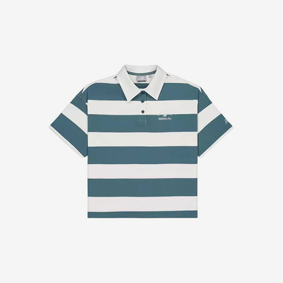 New Balance/NB正品运动女子条纹休闲翻领短袖POLO衫NFE22412-GRN