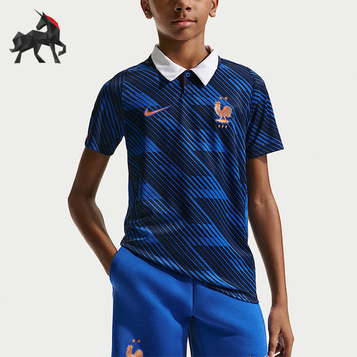 Nike/耐克正品Dri-FIT大童复古球迷版足球短袖POLO衫IB5129-480