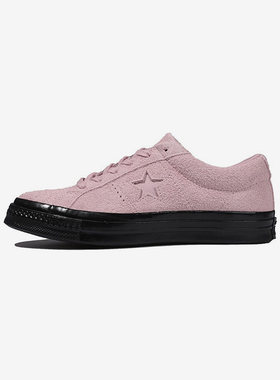 Converse匡威 one star粉色翻毛皮非联名低帮板鞋 163374C