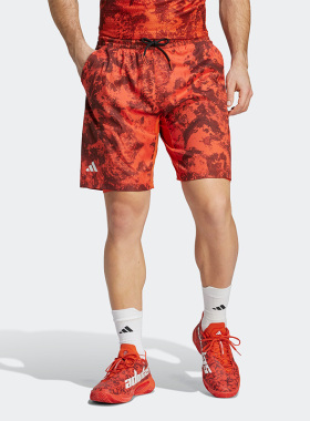 Adidas/阿迪达斯正品新款男子印花网球运动短裤HT7224