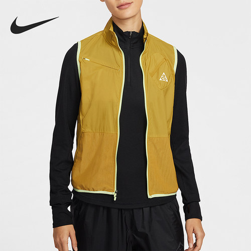 Nike/耐克正品2026春季款女士日常立领印花跑步马甲IO9771-322