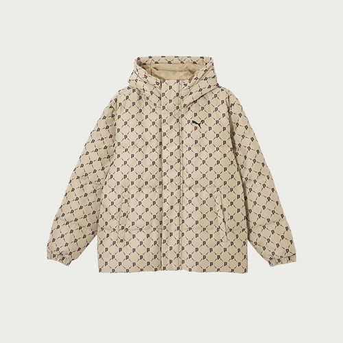 Puma/彪马正品2025男女连帽满印保暖宽松休闲羽绒服685319-84