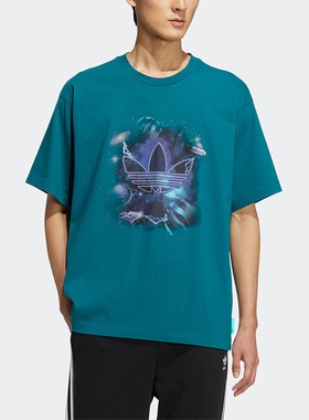 Adidas/阿迪达斯正品夏季三叶草男女休闲运动短袖T恤HM8028