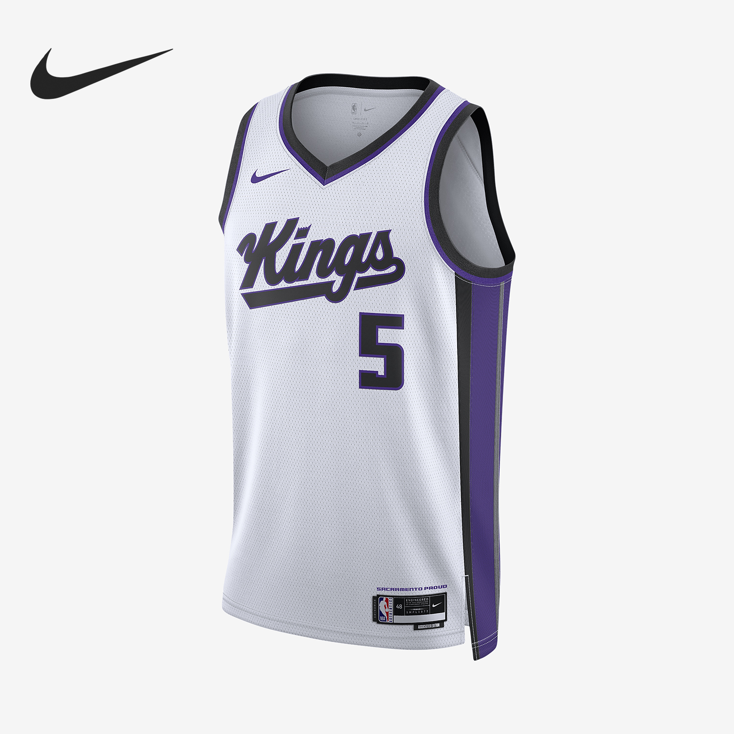 Nike/耐克正品运动男士萨克拉门托国王队透气球衣DX8473-100