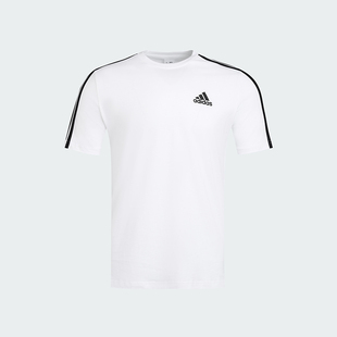Adidas/阿迪达斯正品夏季透气简约男士运动经典休闲短袖T恤KU3922