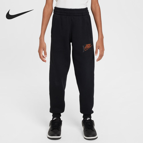 Nike/耐克正品运动大童字母印花针织束脚休闲长裤FZ1407-010
