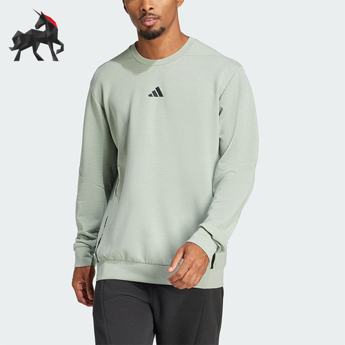 Adidas/阿迪达斯正品新款男士运动健身圆领卫衣套头衫JI8166