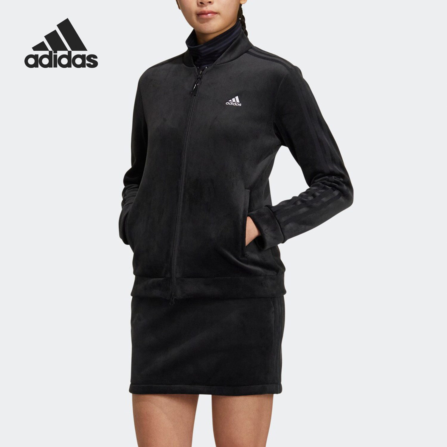 Adidas/阿迪达斯正品高尔夫女士运动修身外套短裙套装HG8274