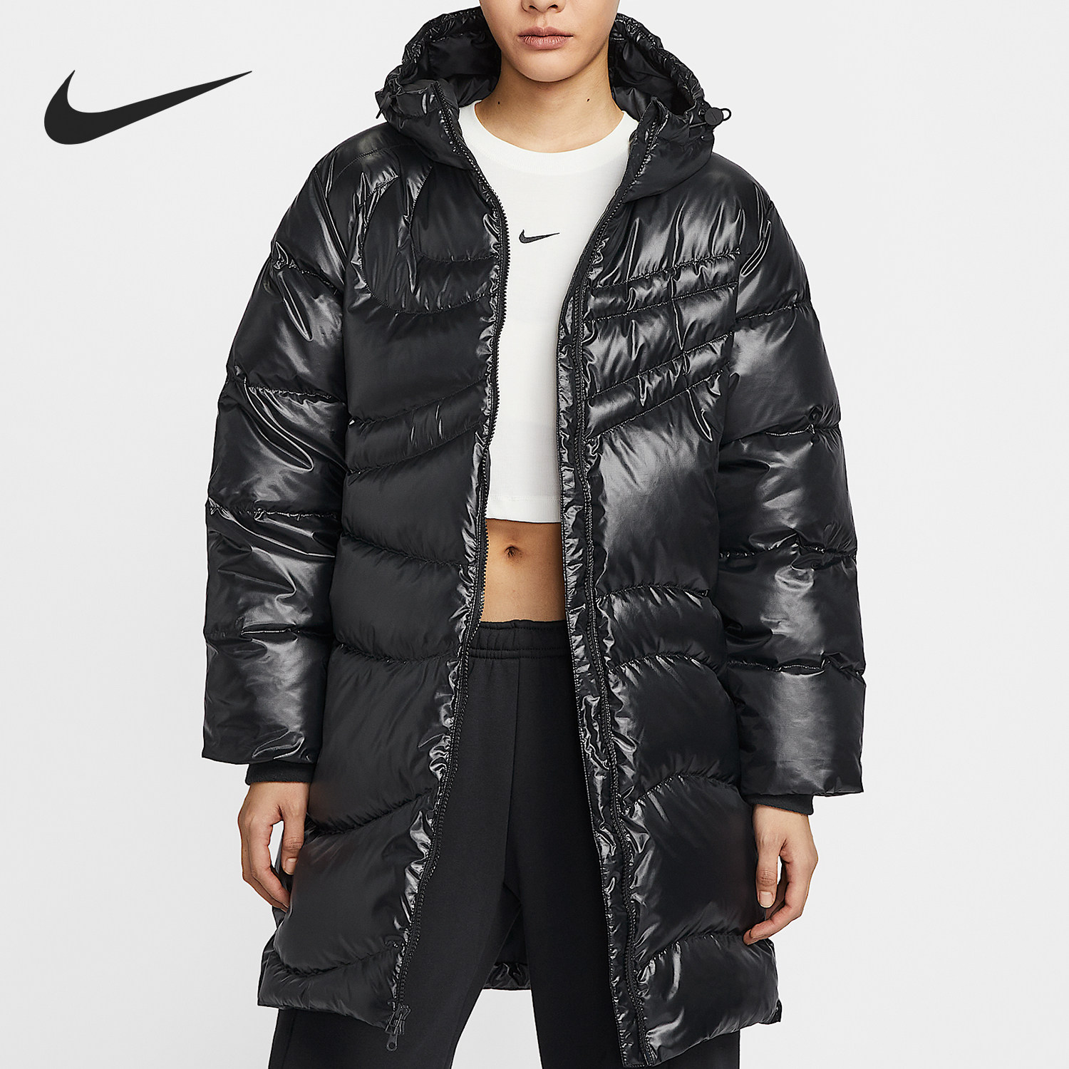 Nike/耐克官方正品冬季新款女士拒水保暖中长款羽绒服HV2752-010,运动服/休闲服装,运动羽绒服,淘宝优惠券,粉丝福利购,淘宝优惠卷