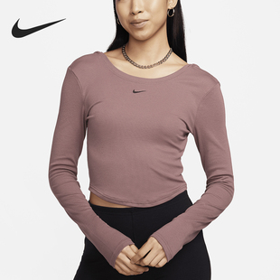 T恤FN3662 Nike 女士紧身大圆领低背长袖 耐克正品 208 新款