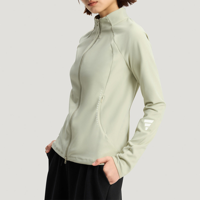 Adidas/阿迪达斯正品FOS SWEAT FULL ZIP 女士运动修身外套KU5381