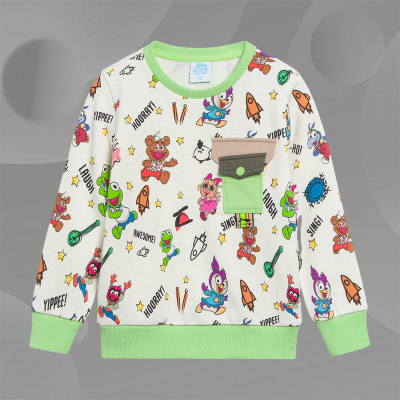 Lining/李宁正品春季新品小童幼童迪斯尼联名科米蛙卫衣YWDT013