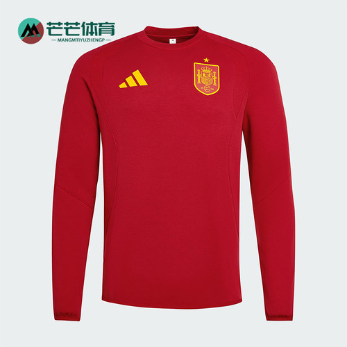 Adidas/阿迪达斯正品2026春季款男士耐穿圆领足球套头衫JZ2245