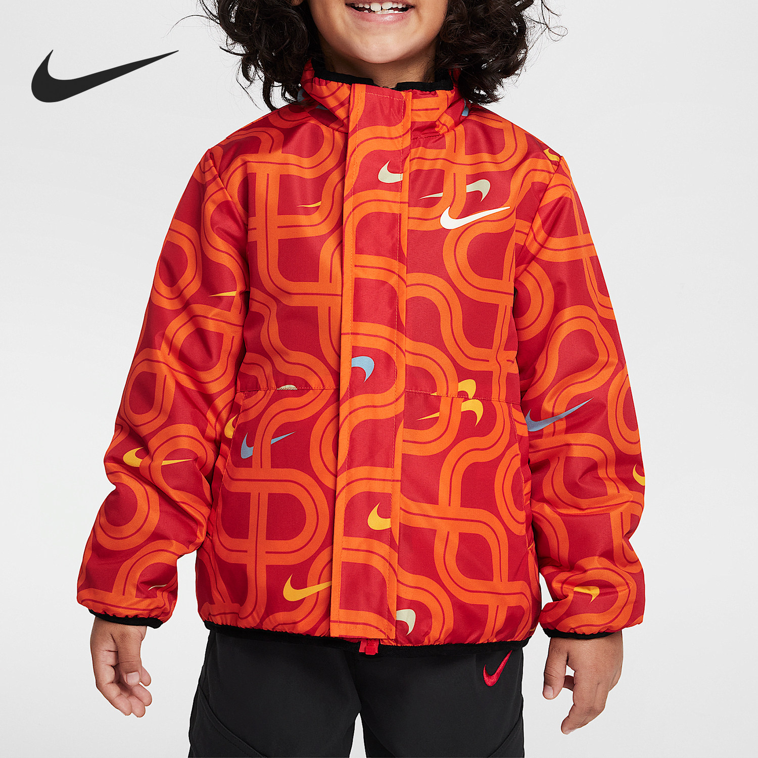 Nike/耐克官方正品运动小童仿羊羔绒双面穿夹克外套IB7613-010