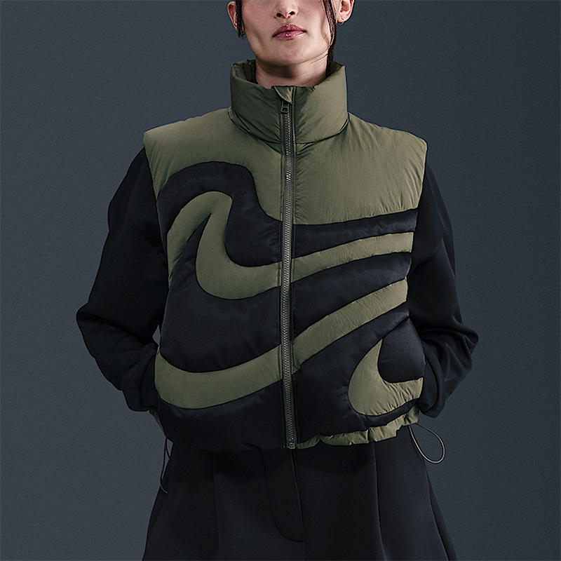 Nike/耐克正品Swoosh Series女士休闲运动复古羽绒马甲IH3981-222