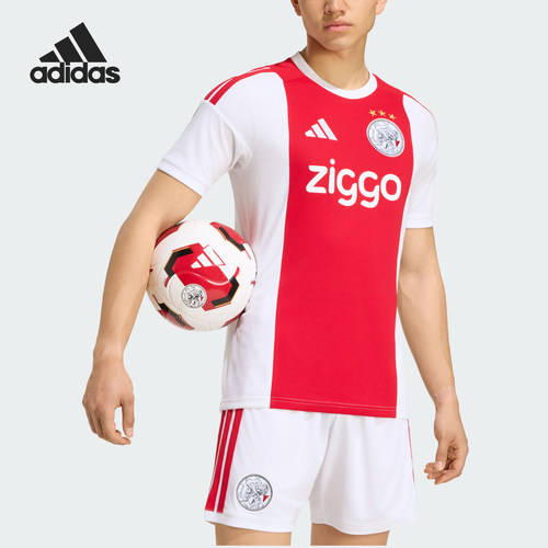 Adidas/阿迪达斯正品男士休闲透气运动圆领足球衣T恤JZ4694