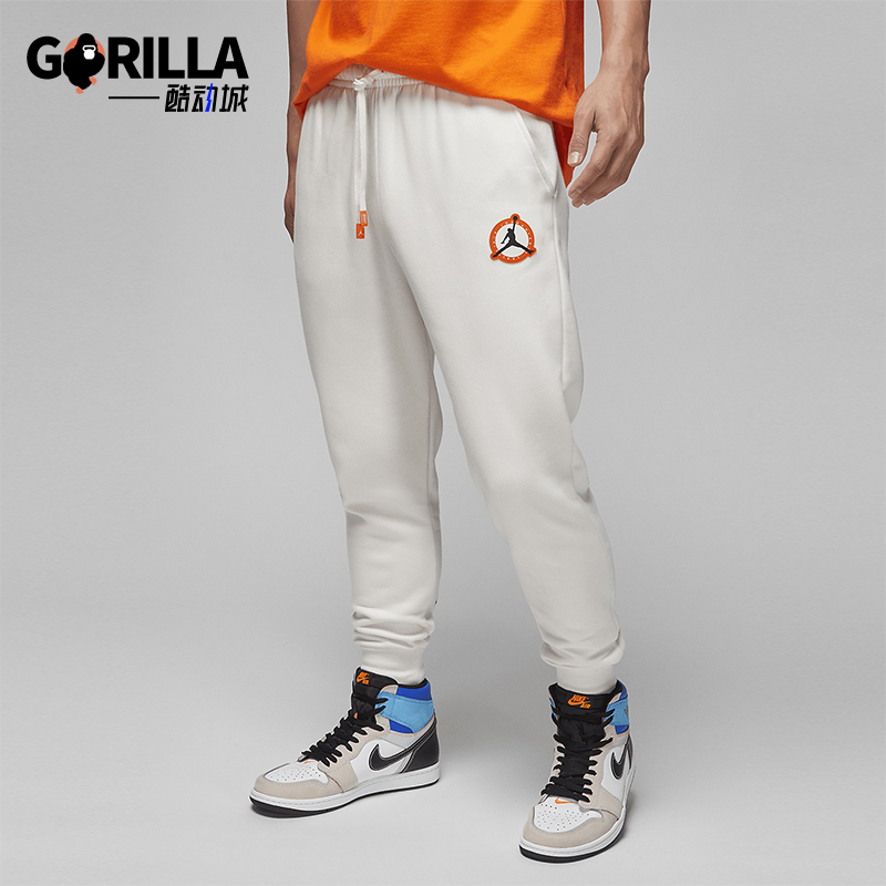 Nike/耐克正品JORDAN男士抽绳束脚加绒针织运动长裤DV7597-030