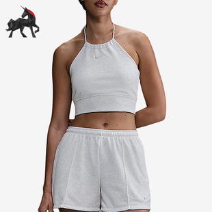 新款 夏季 耐克正品 051 挂脖系带经典 运动背心HJ1212 女士短款 Nike