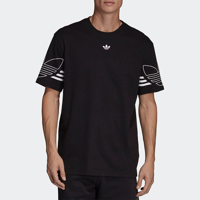 阿迪达斯男士圆领宽松运动短袖