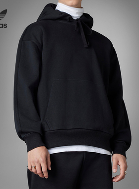 Adidas/阿迪达斯官方正品三叶草秋季男子运动宽松连帽卫衣HM5115
