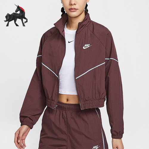 Nike/耐克正品Sportswear女士休闲梭织立领运动外套IM8028-652