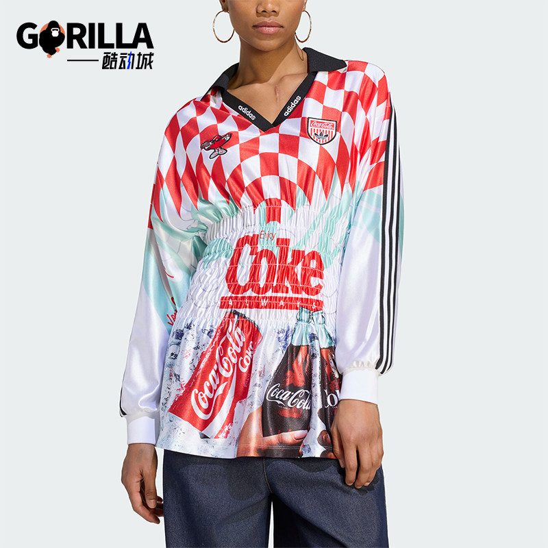 Adidas/阿迪达斯正品三叶草女士印花时尚运动长袖T恤KY7547