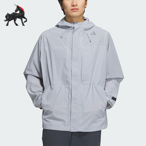 Adidas/阿迪达斯正品2025新款男士宽松户外探险运动冲锋衣JM0979