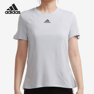 夏季 Adidas 阿迪达斯正品 2021新款 运动T恤H20747 女子简约纯色短袖