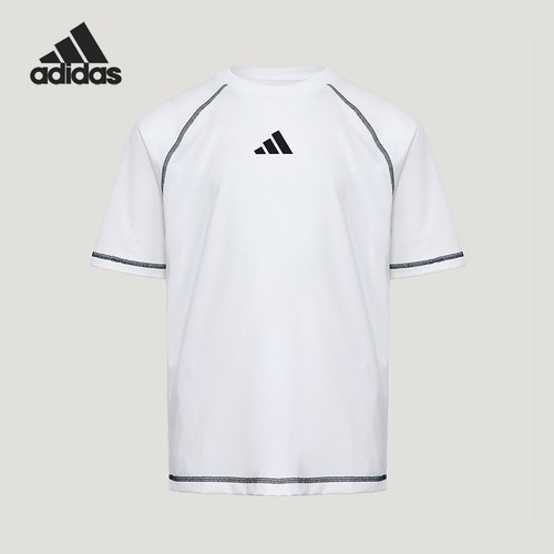 Adidas/阿迪达斯正品夏季儿童运动经典针织透气休闲短袖T恤KY8370