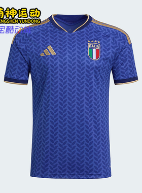 Adidas/阿迪达斯正品意大利队男士训练修身运动透气足球T恤JL6937