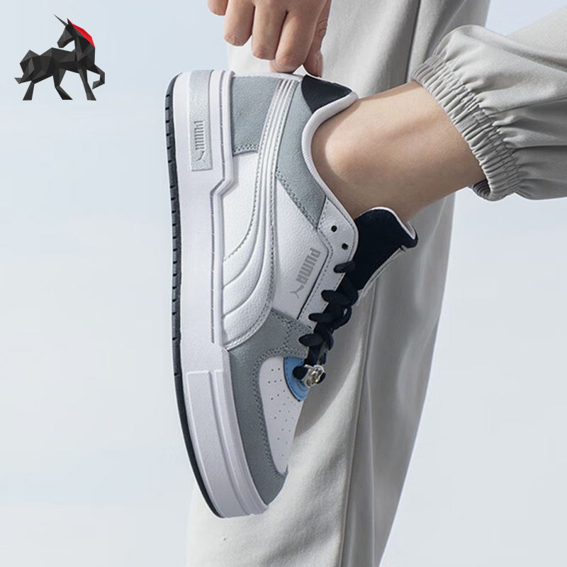 彪马男女同款低帮系带透气板鞋