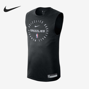 Nike/耐克正品NBA GRIZZLIES男士圆领套头背心T恤HF1875-010