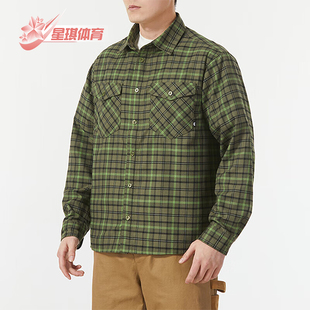 男士 222 Nike 新款 衬衫 FN2568 翻领格子长袖 耐克正品 复古美式