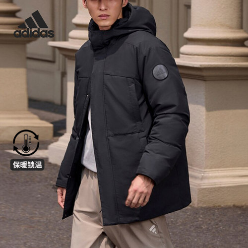 阿迪达斯男女拒水防泼羽绒服