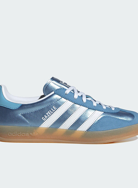 Adidas/阿迪达斯正品三叶草女士运动金属皮革经典休闲板鞋JS1407