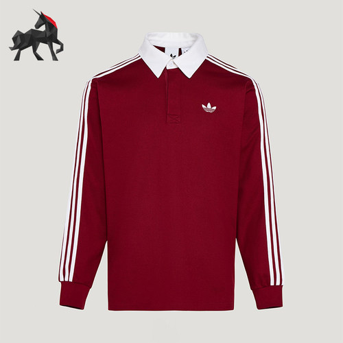 Adidas/阿迪达斯正品三叶草男士宽松经典运动长袖POLO衫KG3905