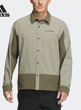 Adidas/阿迪达斯正品新款男女同款运动休闲长袖衬衣IC7989