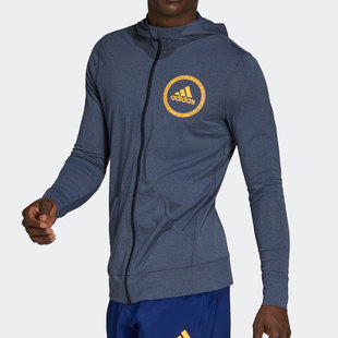 游泳运动男子连帽外套泳衣 26夏 GT5054 阿迪达斯正品 Adidas