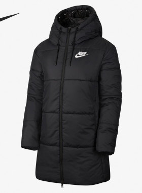 Nike/耐克正品女子舒适连帽梭织拉链休闲运动棉服CV8671-010