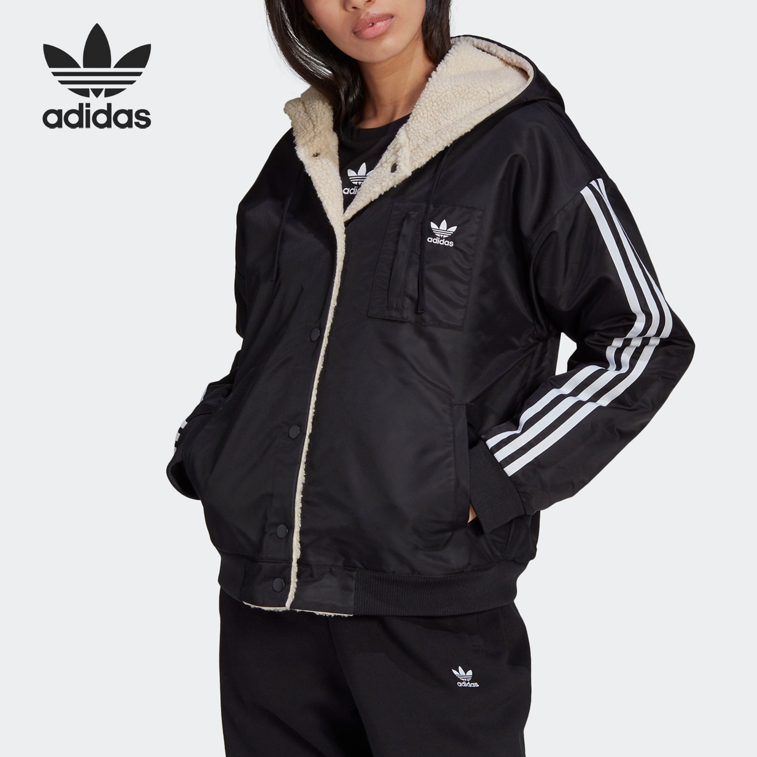 两面穿运动外套Adidas/阿迪达斯