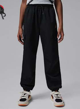 Nike/耐克正品JORDAN大童工装梭织运动休闲系带长裤IR8368-010