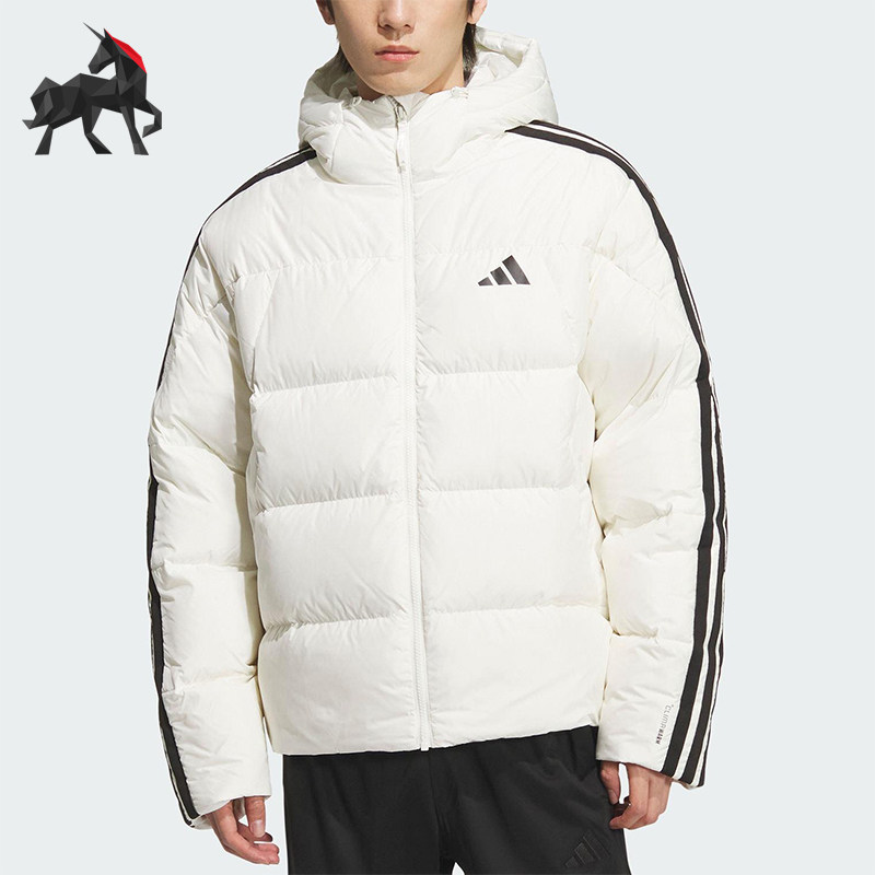 Adidas/阿迪达斯正品3S PUFF D JKT男士连帽保暖日常羽绒服KC2494