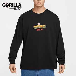 Nike/耐克正品25年春季男士圆领宽松休闲印花长袖HJ0807-010