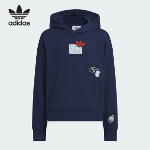 Adidas 三叶草大童宽松透气连帽户外卫衣JC6819 阿迪达斯官方正品