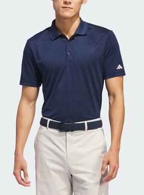 Adidas/阿迪达斯正品夏季男士复古翻领运动户外短袖POLO衫IU4442