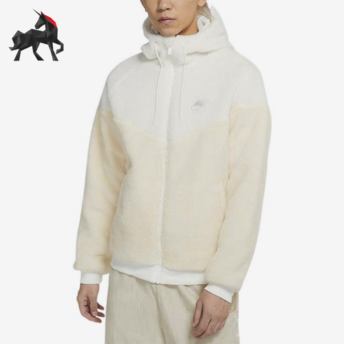 耐克羊羔绒保暖男子运动夹克正品