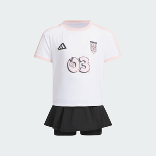 阿迪达斯正品 运动休闲套装 2025夏季 小童透气经典 JM3455 款 Adidas