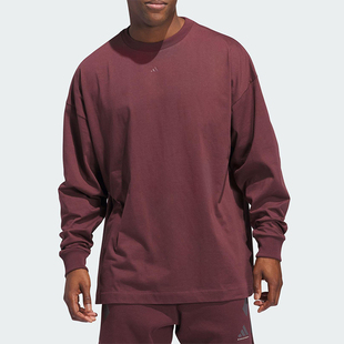 Adidas 新款 男女宽松运动圆领篮球长袖 JD6131 阿迪达斯正品