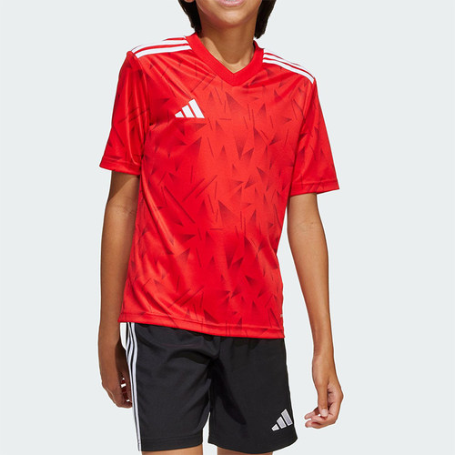 Adidas/阿迪达斯正品25夏新款大童户外训练足球短袖JJ1957